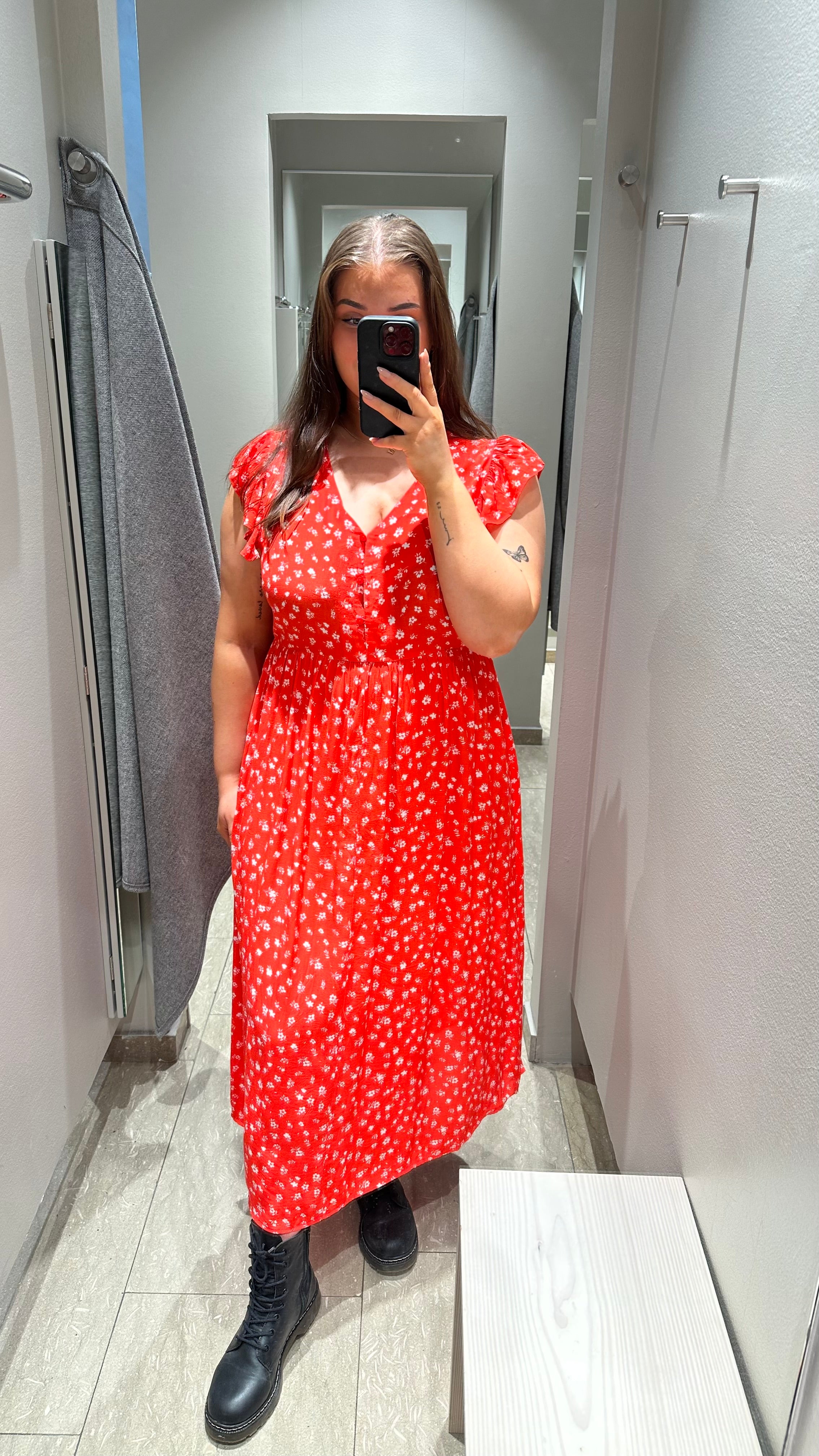 VIHIBIKI Midi Dress - Hibiscus